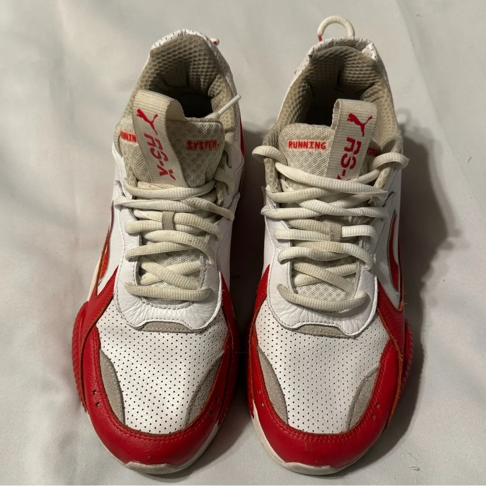 Puma RS-X Red White Running Sneakers Shoes 374486-03 Men Size 12